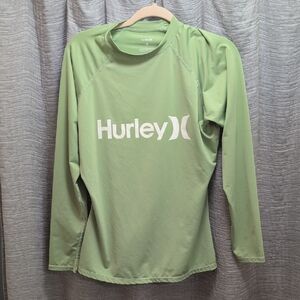 Hurley Light Green Long Sleeve Top
